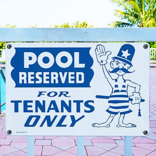 Pool Reserved for Tenants Only Sign - Image 2