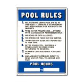 40322 | 18'' x 24'' Pool Rules Sign