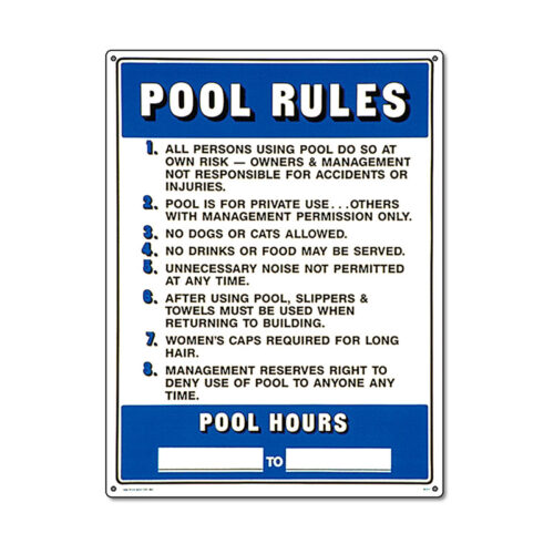 Pool Rules Sign – Poolmaster