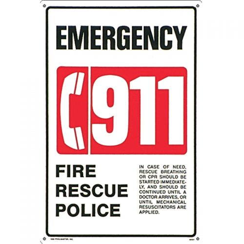 Emergency 911 Sign