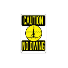 40344 | 12'' x 18'' Caution: No Diving Sign