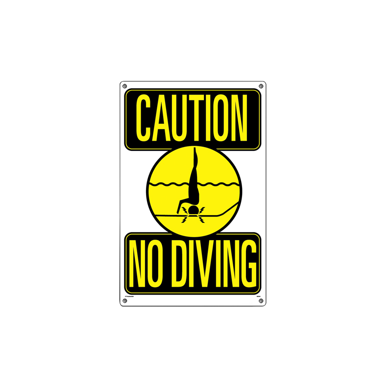 40344 | 12'' x 18'' Caution: No Diving Sign