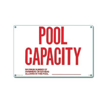 40361 | 12'' x 18'' Pool Capacity Sign
