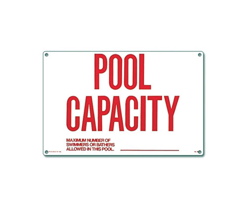 40361 | 12'' x 18'' Pool Capacity Sign