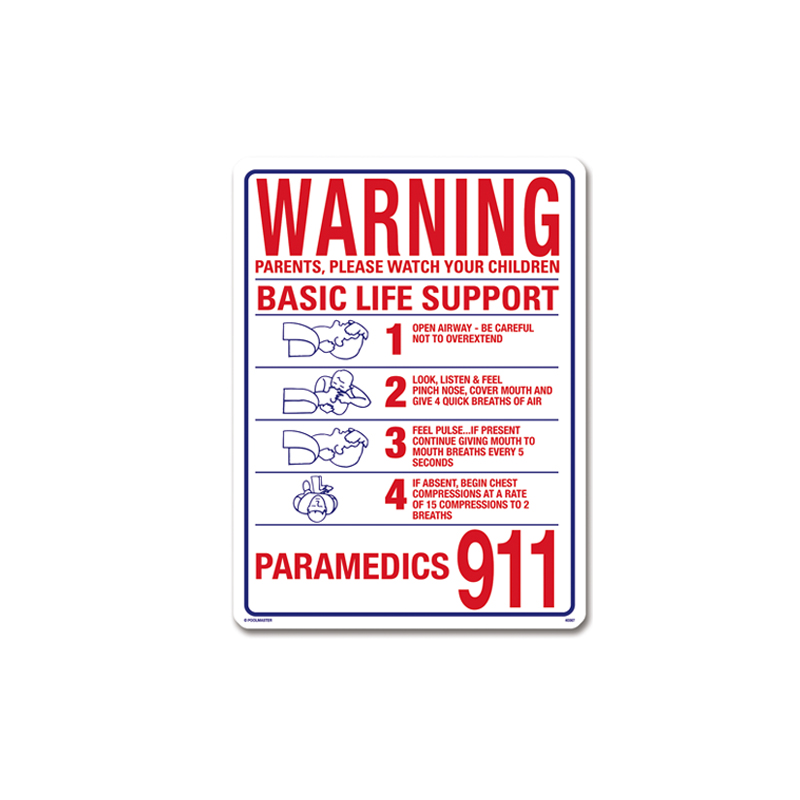 40367 | 18" x 24" Warning - Basic Life Support Sign