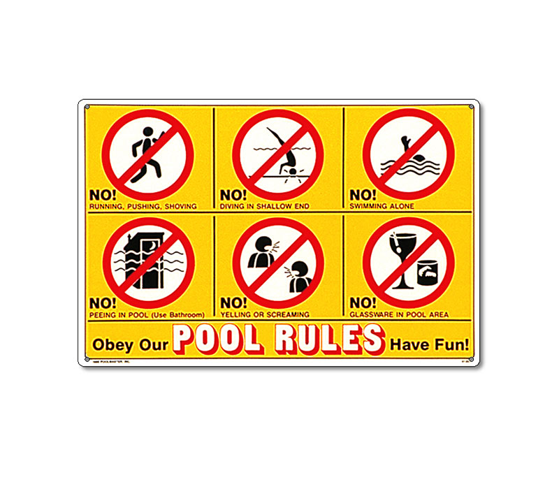41357 | 18'' x 12'' Obey Our Pool Rules