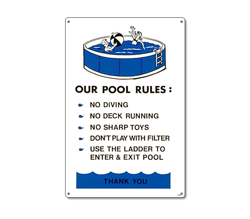 41370 | 12'' x 18'' Our Pool Rules