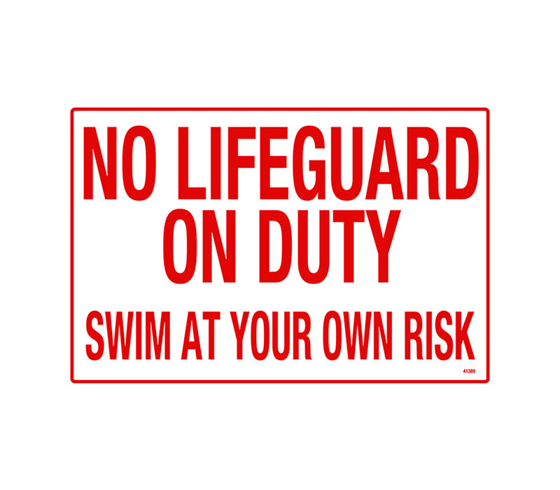 41389 | 36'' x 24'' South Carolina No Lifeguard Sign
