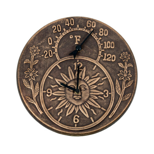 52551 | Terra-Cotta Clock & Thermometer - Product 1