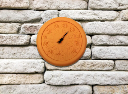 52549 | 12'' Terra Cotta Thermometer - Lifestyle