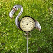 Poolmaster Outdoor Thermometer Garden Stake and Backyard dcor - Peacock