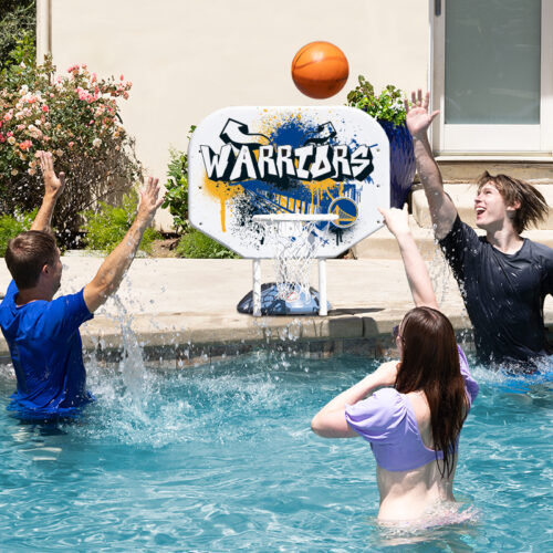 NBA Golden State Warriors Graffiti Pro Rebounder Poolside Basketball Game - Image 6