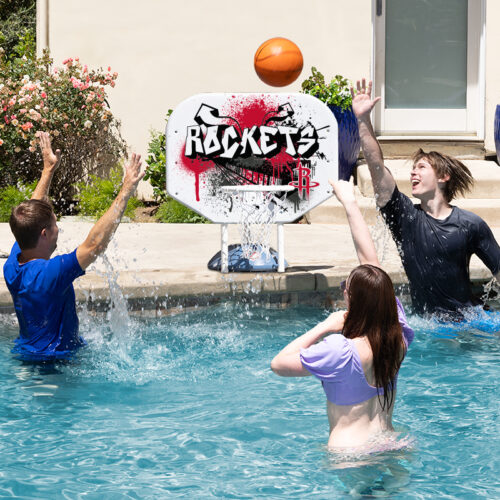 NBA Huston Rockets Graffiti Pro Rebounder Poolside Basketball Game - Image 2