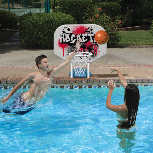 NBA Huston Rockets Graffiti Pro Rebounder Poolside Basketball Game - Image 5